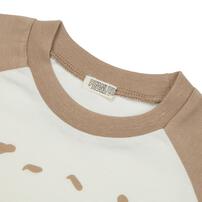 SNOOPY スヌーピー 長袖Tシャツ 天竺 ラグラン スヌーピーフェイス ブラウン&times;90cm ベビーザらス限定