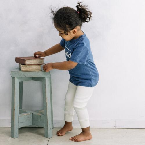 BUDDYLEE 半袖Ｔシャツ インディゴ染め ブルー&times;80cm