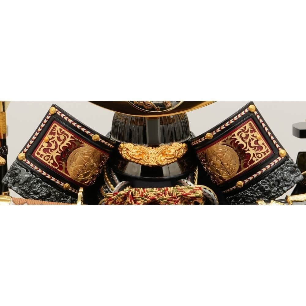 五月人形】兜飾り ケース飾り「上杉謙信 月に虎六角」(537888)初節句