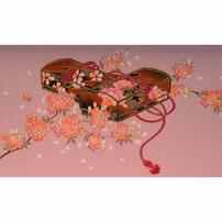 【雛人形】ケース飾り 親王飾り「金彩桜に玉手箱白塗六角」  (322347)ひな人形 おしゃれ ホワイト トイザらス・ベビーザらス限定【メーカー直送】