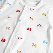 日本製ちびオール スムス 乗り物柄 ナチュラル×60-70cm ベビーザらス限定