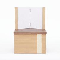 【五月人形】兜飾り 収納飾り「白薄緑縅金小札茶木目」初節句 男の子 端午の節句 トイザらス・ベビーザらス限定【メーカー直送】