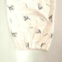 Petit jouet for maternity プティジョエット 長袖ワンピースパジャマ ロンパース型 スムース ネコ柄(ピンク×L-LL)