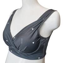 Petit jouet for Maternity プティジュエット マタニティブラトップ ハート(チャコール×M MU)