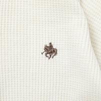 POLO BCS ワッフル半袖ポロシャツ オフホワイト&times;80cm