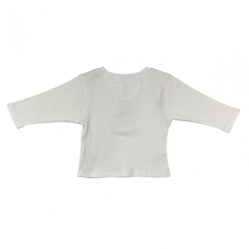 ローリーズファームベビー リブロングスリーブTシャツ(オフホワイト×80cm) ベビーザらス限定