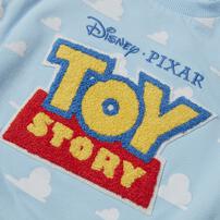 Disney  ディズニー 半袖ボディスーツ ドッカン サガラ TOY STORY ロゴ サックス&times;70cm ベビーザらス限定 赤ちゃん 出産準備 出産祝い ベビー服 子供服