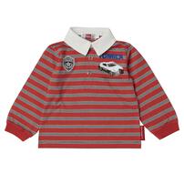 【TOMICA kie_158さんプロデュース】TOMICA トミカ 衿付き ボーダーＴシャツ レッド×100cm