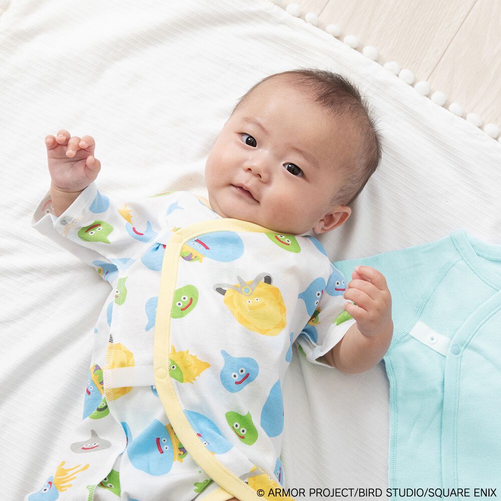 ドラクエベビー＆キッズ 新生児肌着2枚組 スライムたち ベビーザらス