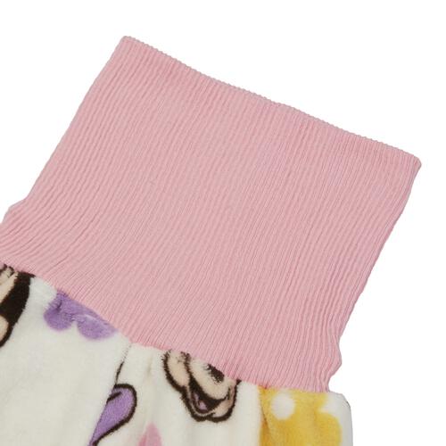 Disney ディズニー 珊瑚フリースパジャマ ミニー 総柄 ピンク&times;95cm