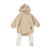 POLO BCS レギンス付フードロンパース ベージュ×80cm ベビーザらス限定