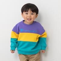 【Champion】長袖切替トレーナー グリーン×90cm ベビーザらス限定