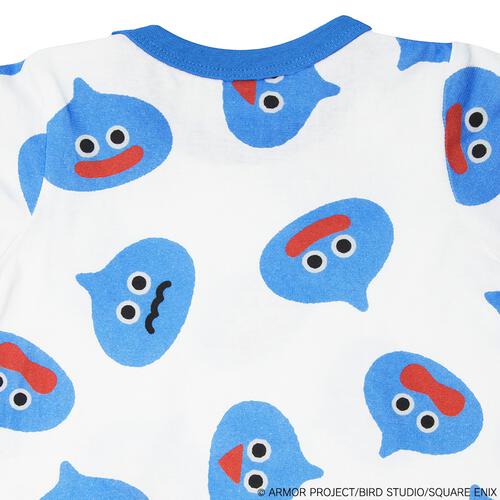 ドラクエベビー＆キッズ 半袖ボディスーツ スライムぴぴぴ ブルー×80cm