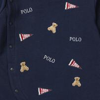 POLO BCS フラッグ刺繍ロンパース ネイビー×70-80cm ベビーザらス限定