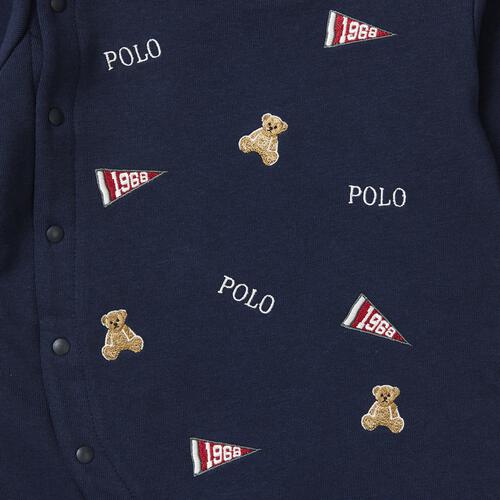 POLO BCS フラッグ刺繍ロンパース ネイビー×70-80cm ベビーザらス限定