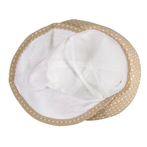 日本製 UV刺繍入り耳付きハット 日よけたれ ライトベージュ&times;44cm ベビーザらス限定