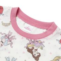 ディズニー 半袖パジャマ プリンセス 総柄 腹巻付き ピンク&times;100cm 