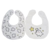 シナぷしゅ スタイ2枚組 星柄(イエロー×フリー) ベビーザらス限定