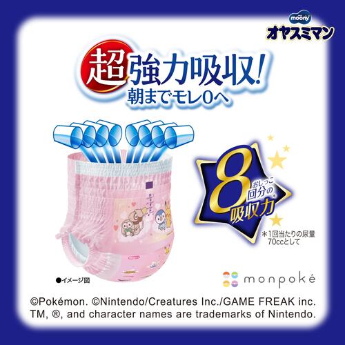 オヤスミマン 女の子 夜用パンツ オムツ ビッグ（13～28kg）22枚 【種類ランダム】【ユニ・チャーム パンツタイプ おむつ】