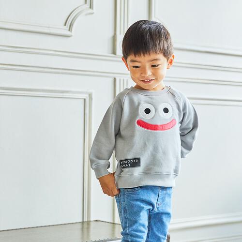 ドラクエベビー＆キッズ スウェットシャツ メタルスライム(グレー×95cm)