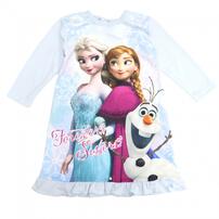 Disne ディズニー アナと雪の女王 長袖ナイトドレス フリル付き エルサ サックス×110cm ベビーザらス限定
