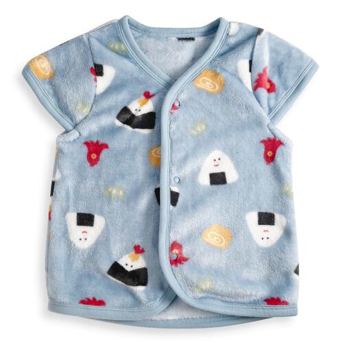 パジャマベスト フリース オニギリ柄 ブルー×80-95cm ベビーザらス限定