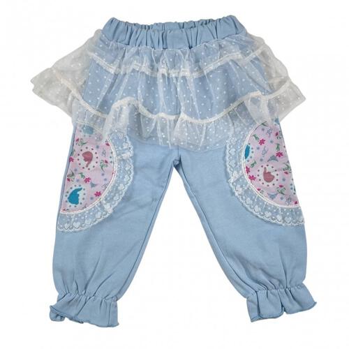 【Sophitica × tsumashi1118さん】Disney アナと雪の女王 裏毛チュールパンツ ブルー×90cm ベビーザらス限定