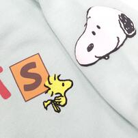 SNOOPY スヌーピー トレーナー 袖切替 ミント×90cm ベビーザらス限定