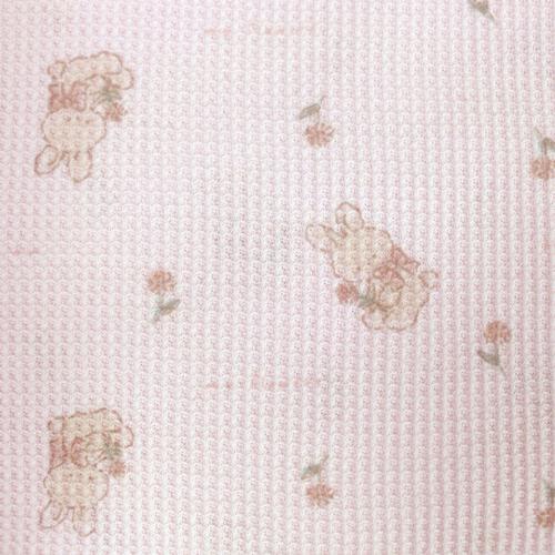 半袖シャツ肌着 2枚組 ワッフル ハート×うさぎ ピンク×90cm ベビーザらス限定