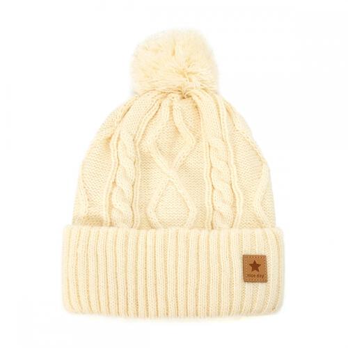 ケーブルニット帽 ナチュラル×50-52cm ベビーザらス限定