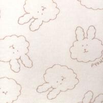 長袖ロンパース肌着 2枚組 スムス うさぎ ピンク×70cm