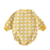 SANRIO サンリオ おさるのもんきち 長袖ダルマボディスーツ イエロー×70-80cm ベビーザらス限定