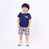 POLO BCS 配色半袖ポロシャツ ネイビー&times;90cm ベビーザらス限定
