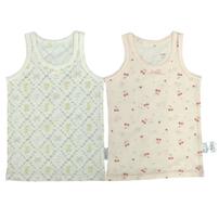 2枚組涼感袖なしシャツ肌着 シースルー うさぎ&times;チェリー ナチュラル&times;100cm ベビーザらス限定
