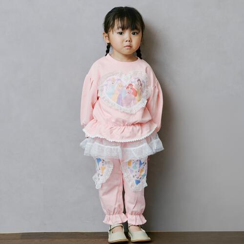 【Sophitica × tsumashi1118さん】Disney プリンセス 裏毛チュールパンツ ピンク×120cm ベビーザらス限定