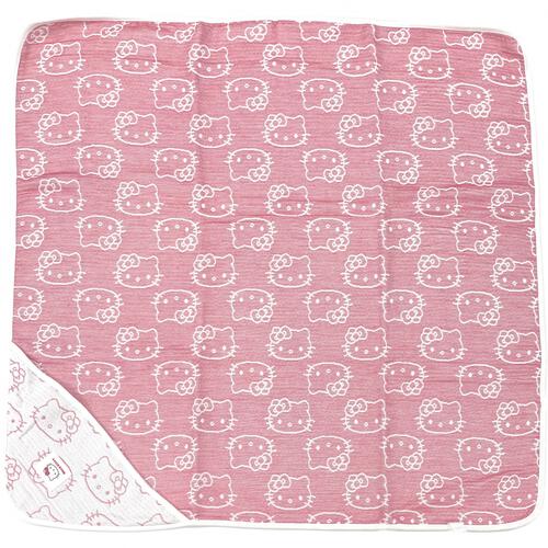 SANRIO サンリオ 多重織ガーゼおくるみ キティ レッド&times;ﾌﾘｰ  ベビーザらス限定