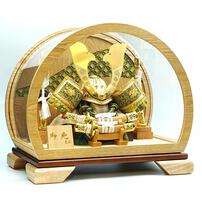 【五月人形】兜ケース飾り「緑七宝木目調半円アクリル」（538283）トイザらス・ベビーザらス限定【メーカー直送】