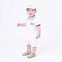POLO BCS 配色半袖カバーオール オフホワイト&times;80cm ベビーザらス限定 赤ちゃん 出産準備 出産祝い ベビー服 子供服