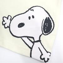 SNOOPY スヌーピー 長袖Tシャツ ラグラン 袖配色 ナチュラル×95cm
