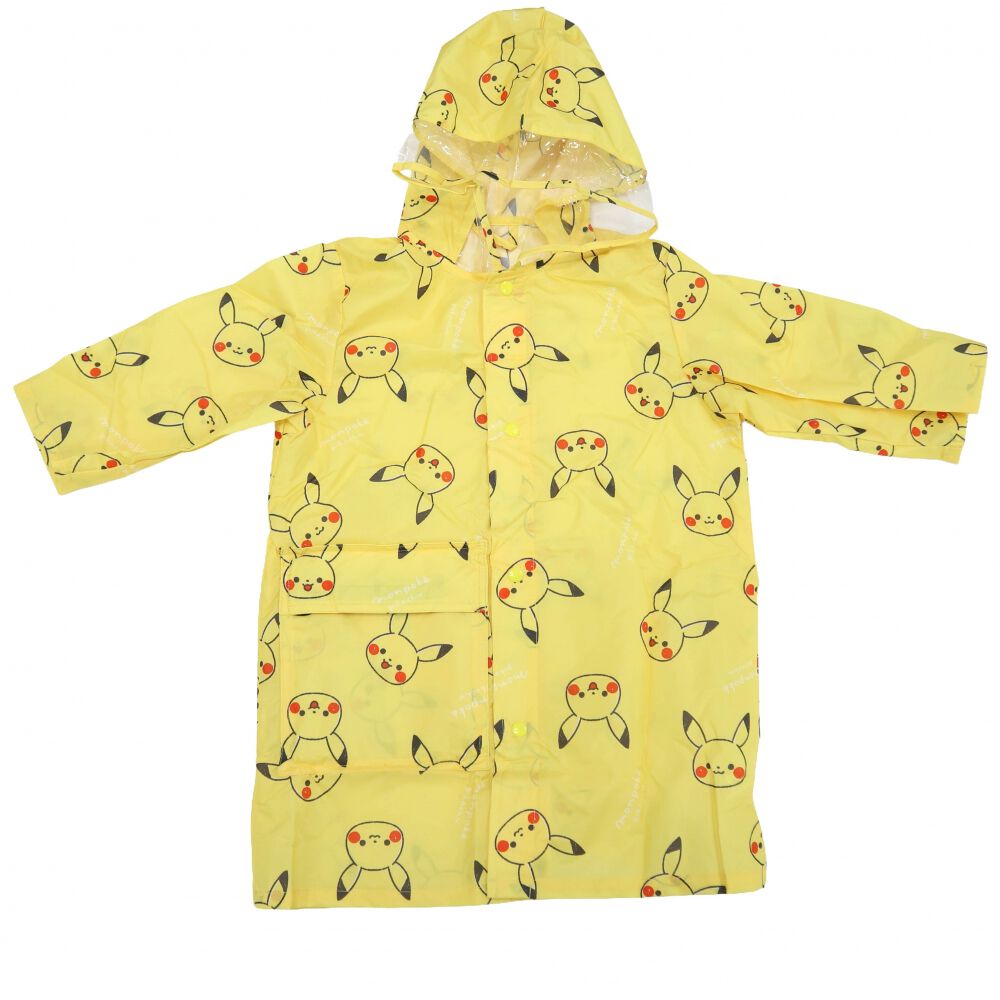 monpoke モンポケ レインコート ピカチュウ ポケッタブル 総柄