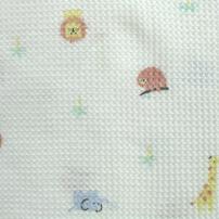 長袖前開きロンパース肌着 2枚組 ワッフル アニマル グレー×70cm ベビーザらス限定