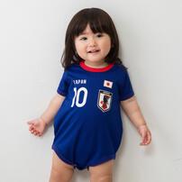 半袖ユニホームボディロンパース サッカー日本代表ver. メッシュ ブルー&times;70cm
