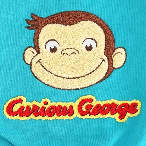 【Universal &times; chimajiro0730さん】 おさるのジョージ 配色トレーナー グリーン&times;130cm