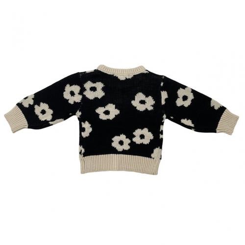 sophitica ニットジャガード デイジー ブラック×95cm