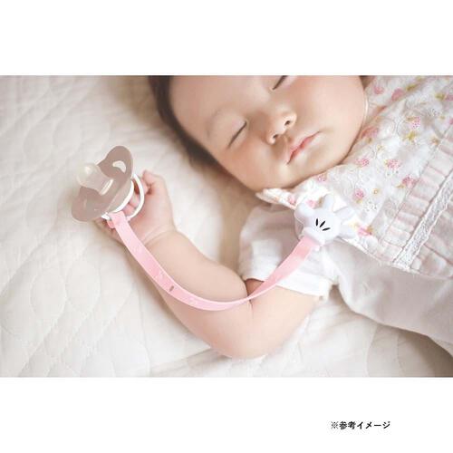 ミッキーマウス おしゃぶり＆トイホルダー (ピンクベージュ)