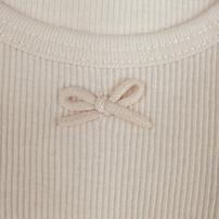 長袖シャツ肌着 2枚組 テレコ くまうさぎ ピンク&times;90cm