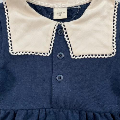 sophitica 裏毛セーラー襟トレーナー ネイビー×90cm