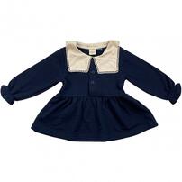 sophitica 裏毛セーラー襟トレーナー ネイビー×80cm