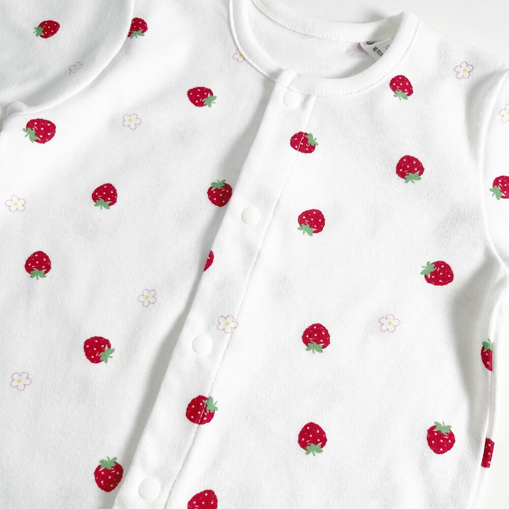 日本製ちびオール スムス イチゴ柄 ナチュラル×60-70cm ベビーザらス