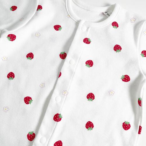 日本製ちびオール スムス イチゴ柄 ナチュラル×50-60cm ベビーザらス限定